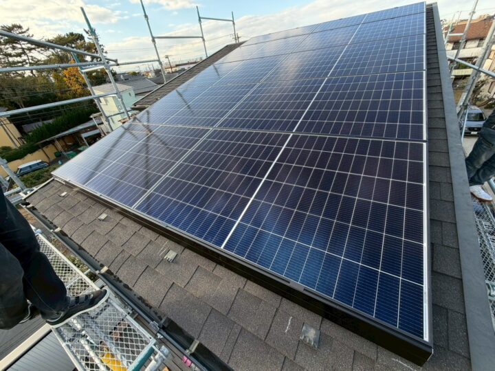 茅ヶ崎市中海岸　T様邸太陽光パネル設置工事
